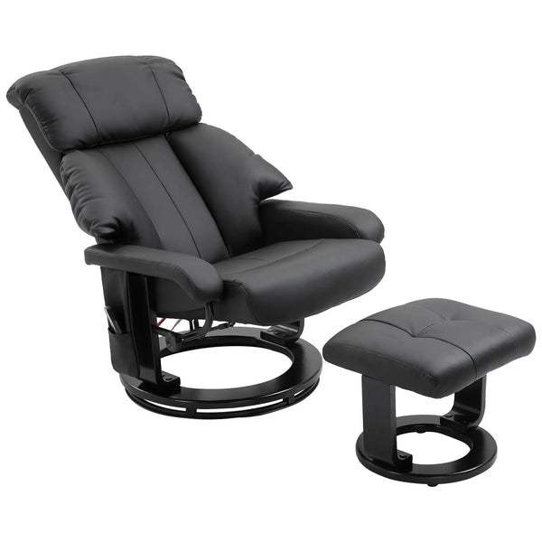 Wayne Recliner Chair with 10 Point Vibration  Massage and Footstool