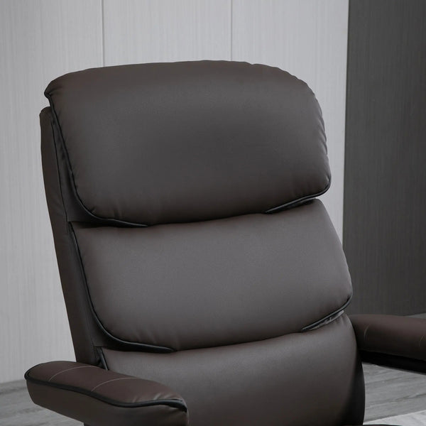 Baltimo High Back Swivel Recliner Armchair w/ Padded Ottoman