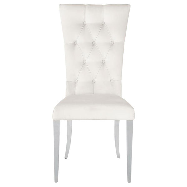 Kerwin Velvet Upholstered Dining Side Chair White (Set of 2)