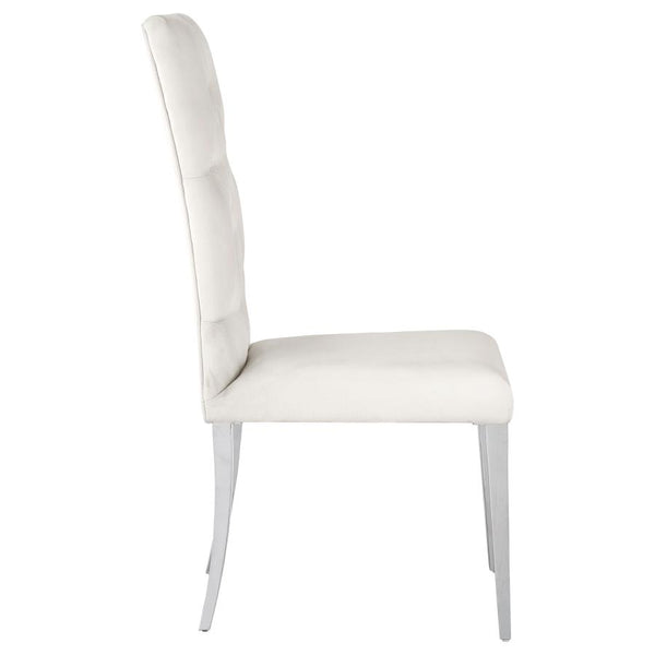 Kerwin Velvet Upholstered Dining Side Chair White (Set of 2)