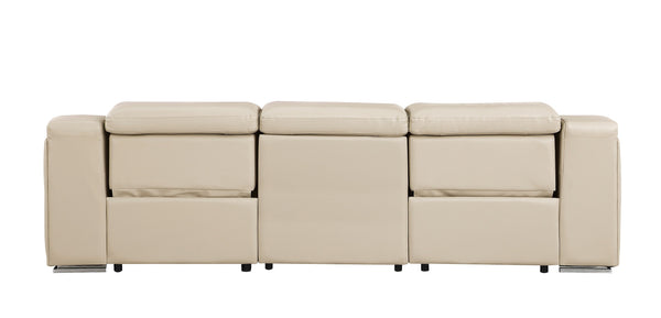 GUF 1116 DivanItalia Italian Leather Power Reclining Sofa with Dual Recliners and Power Headrests