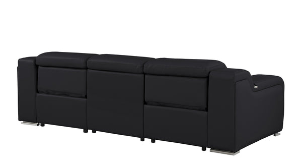 GUF 1116 DivanItalia Italian Leather Power Reclining Sofa with Dual Recliners and Power Headrests