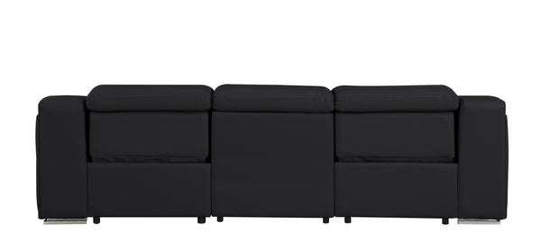 GUF 1116 DivanItalia Italian Leather Power Reclining Sofa with Dual Recliners and Power Headrests