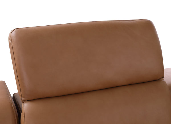 GUF 1116 DivanItalia Italian Leather Power Reclining Sofa with Dual Recliners and Power Headrests