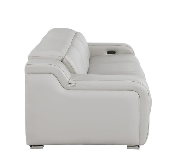 GUF 1116 DivanItalia Italian Leather Power Reclining Sofa with Dual Recliners and Power Headrests