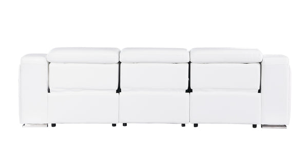 GUF 1116 DivanItalia White Modular 3-Power Reclining Sofa with Power Headrest