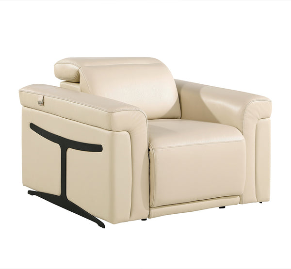 GUF DivanItalia Italian Leather Power Reclining Chair with Power Headrest