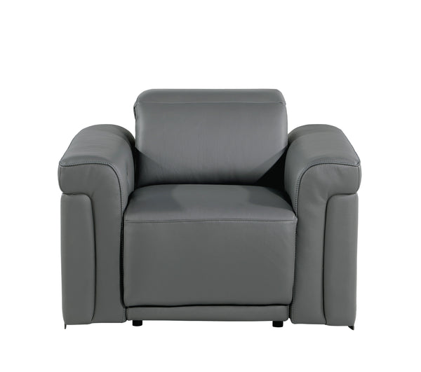 GUF DivanItalia Italian Leather Power Reclining Chair with Power Headrest