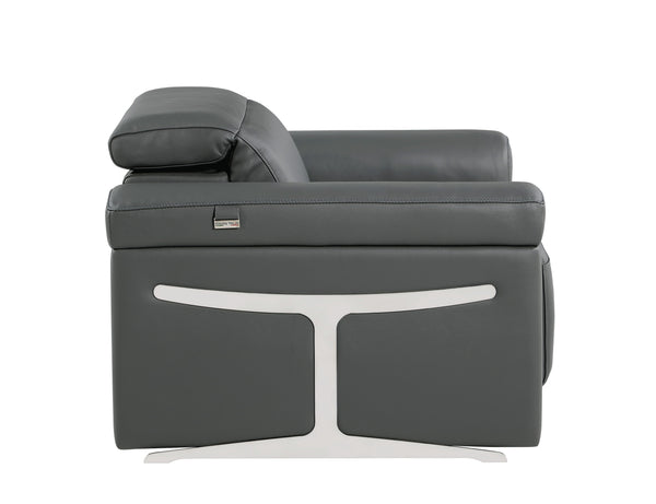 GUF DivanItalia Italian Leather Power Reclining Chair with Power Headrest