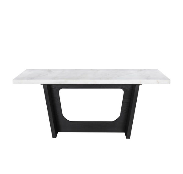 Osborne 72-inch Marble Top Dining Table Rustic Espresso