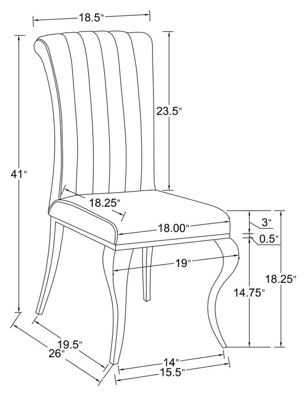 Coaster Velvet Upholstered Dining Chair (Set of 4)