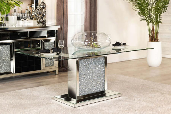 Coaster Rectangular 72-inch Glass Top Dining Table