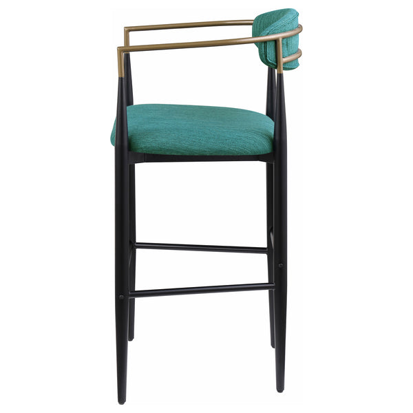 Tina Fabric Upholstered Bar Chair Green Set of 2