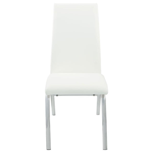 Bishop Upholstered Dining Side Chair White (Set of 2)