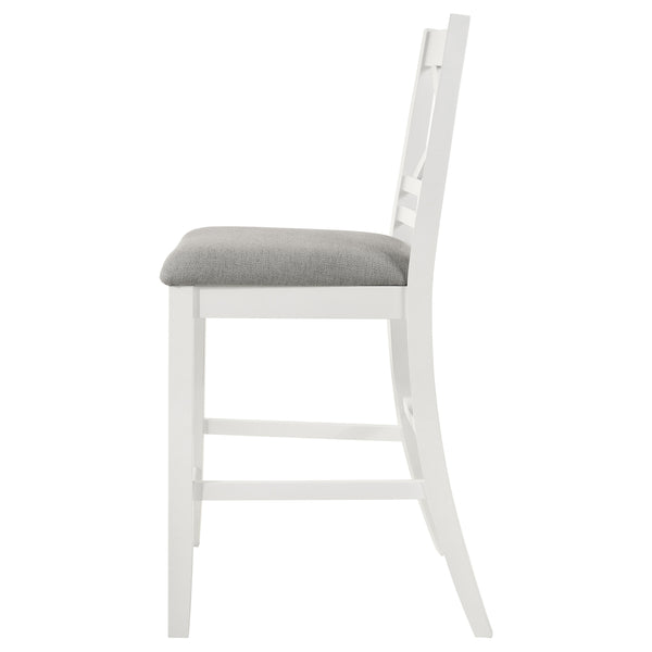 Hollis X-Back Counter Height Dining Chairs White and Grey Set of 2