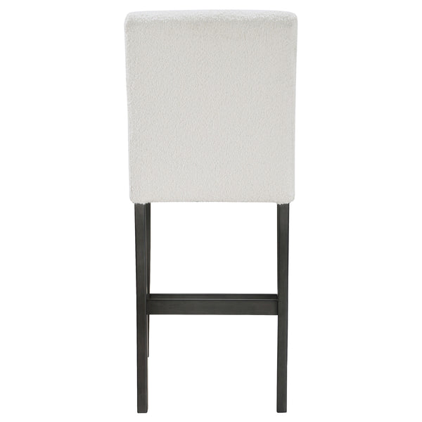 Alba Boucle Upholstered Counter Stools White and Charcoal Grey Set of 2