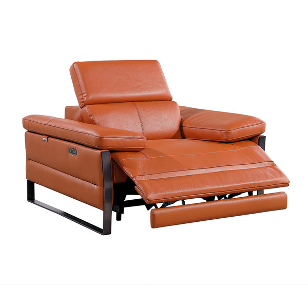 Jett DivanItalia Leather Power Reclining Chair with Power Headrests