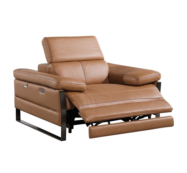 Jett DivanItalia Leather Power Reclining Chair with Power Headrests