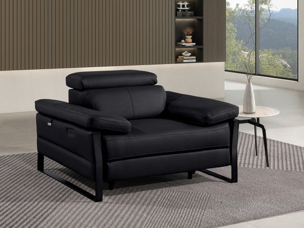 Jett DivanItalia Leather Power Reclining Chair with Power Headrests