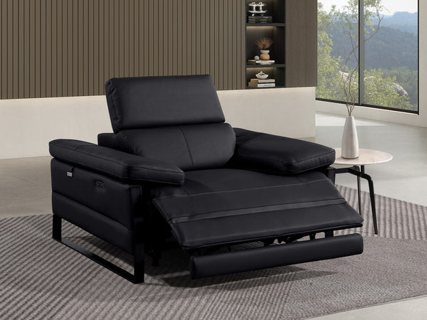 Jett DivanItalia Leather Power Reclining Chair with Power Headrests