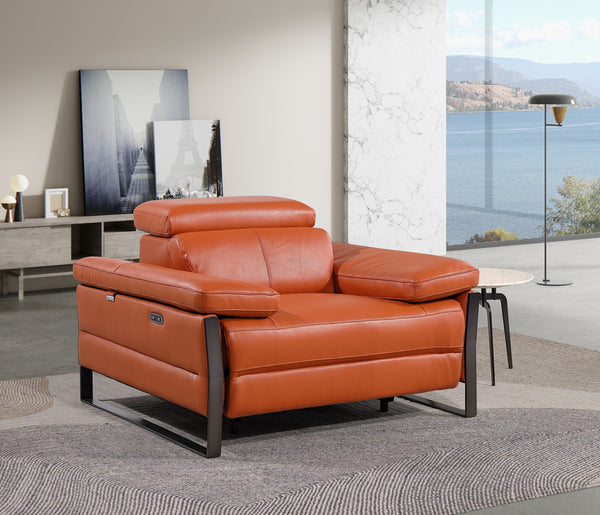 Jett DivanItalia Leather Power Reclining Chair with Power Headrests