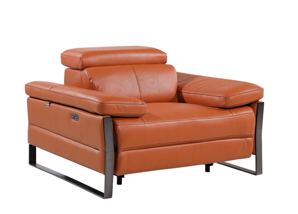 Jett DivanItalia Leather Power Reclining Chair with Power Headrests