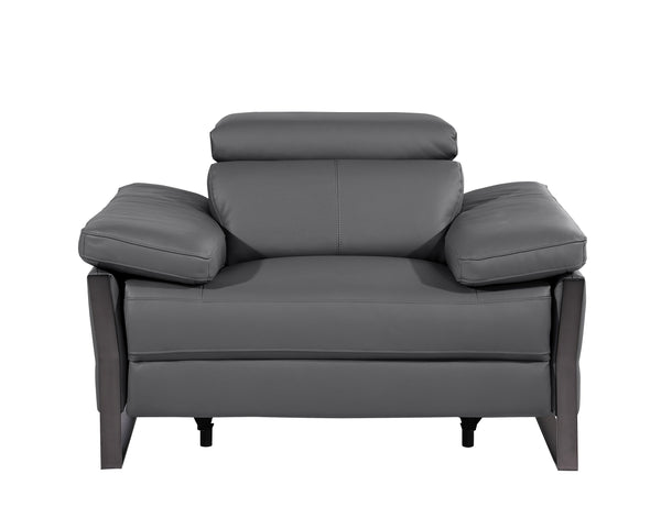 Jett DivanItalia Leather Power Reclining Chair with Power Headrests