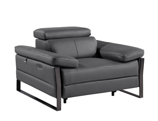 Jett DivanItalia Leather Power Reclining Chair with Power Headrests