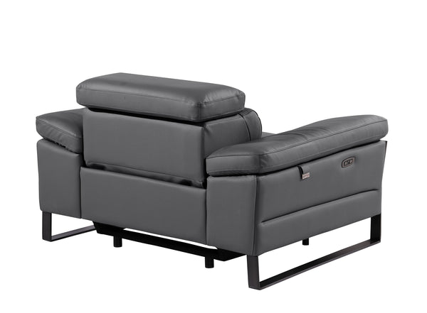 Jett DivanItalia Leather Power Reclining Chair with Power Headrests