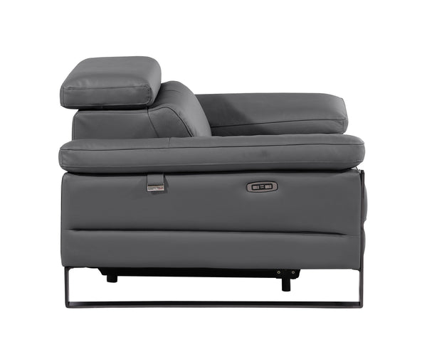 Jett DivanItalia Leather Power Reclining Chair with Power Headrests