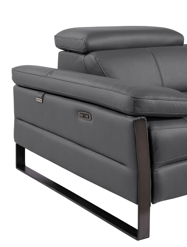 Jett DivanItalia Leather Power Reclining Chair with Power Headrests