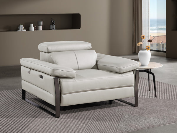 Jett DivanItalia Leather Power Reclining Chair with Power Headrests