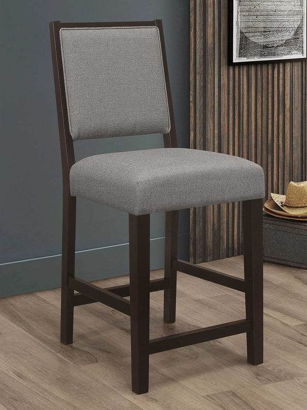 Bedford Fabric Upholstered Counter Chair Grey Set of 2