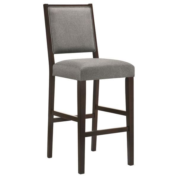 Bedford Fabric Upholstered Bar Chair Grey Set of 2