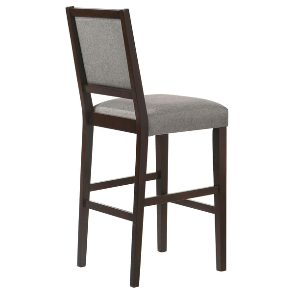 Bedford Fabric Upholstered Bar Chair Grey Set of 2