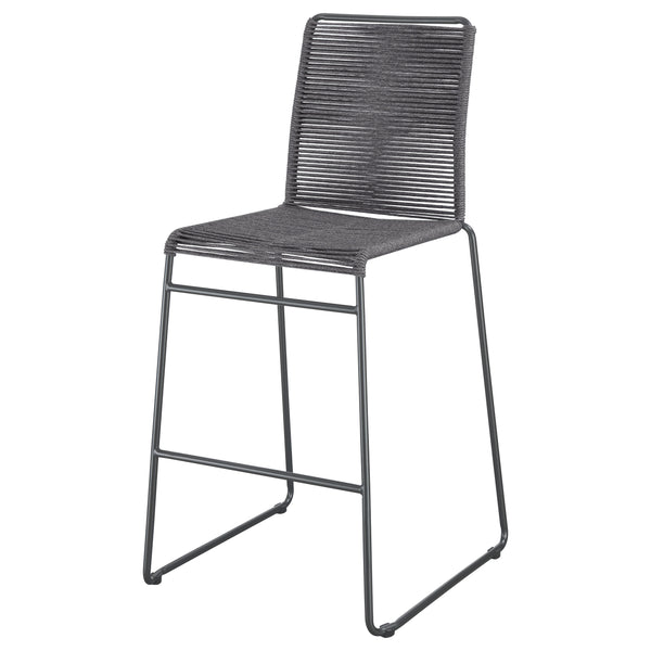 Jerome Woven Rope Metal Bar Chair Charcoal Set of 2