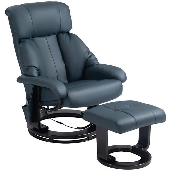 Wayne Recliner Chair with 10 Point Vibration  Massage and Footstool