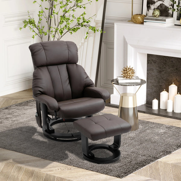 Wayne Recliner Chair with 10 Point Vibration  Massage and Footstool