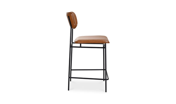 Moe's- Sailor Leather Counter Stool