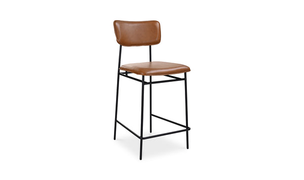 Moe's- Sailor Leather Counter Stool