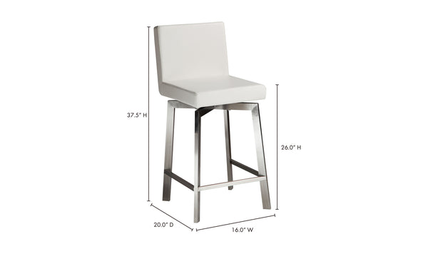 Giro Swivel Counter Stool White