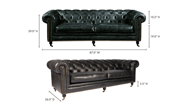 Birmingham Tufted Leather Sofa