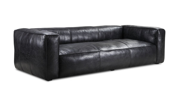 Kirby Leather Premium Sofa Dark Grey