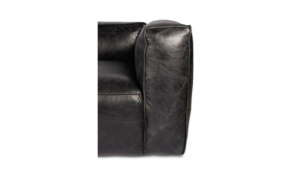 Kirby Leather Premium Sofa Dark Grey