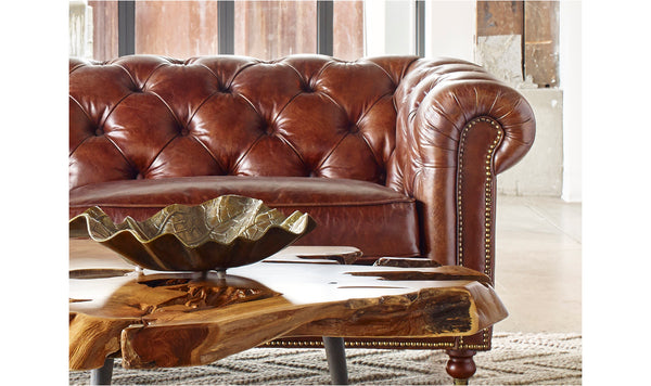 Birmingham Tufted Leather Sofa