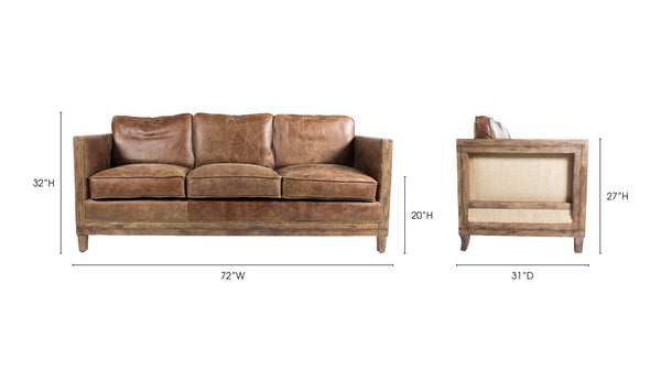 Darlington Top-Grain Leather Sofa