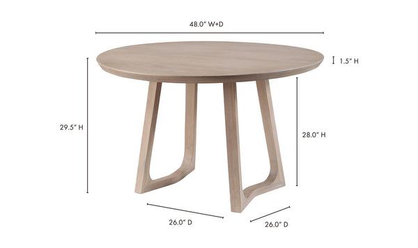 Moe's- Silas Round Dining Table