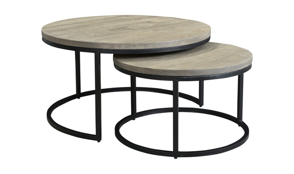 Moe's-Drey Round Nesting Coffee Tables Grey Set Of 2