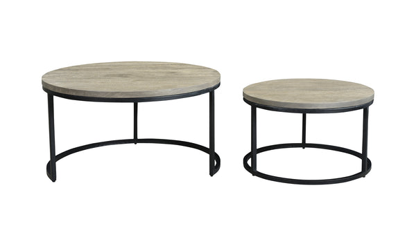 Moe's-Drey Round Nesting Coffee Tables Grey Set Of 2