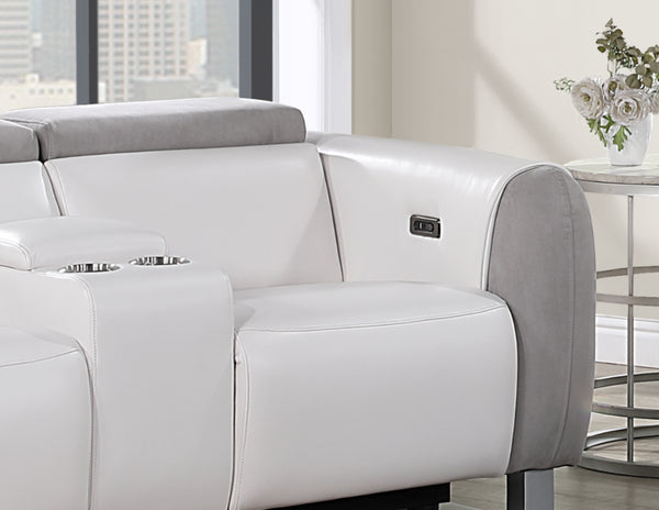 Global Furniture USA U8520 Blanche Wht/Gry 2-Piece Recliner Sofa Set